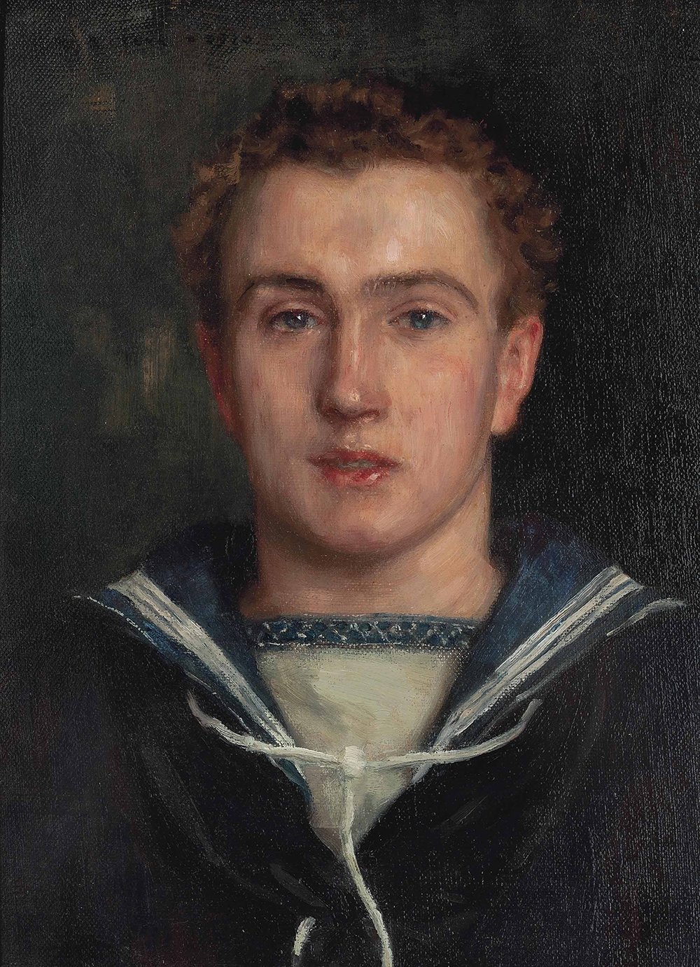 Cuadro Henry Scott Tuke Portrait of Frederick Brewer en papel mate de archivo tamaño pequeño