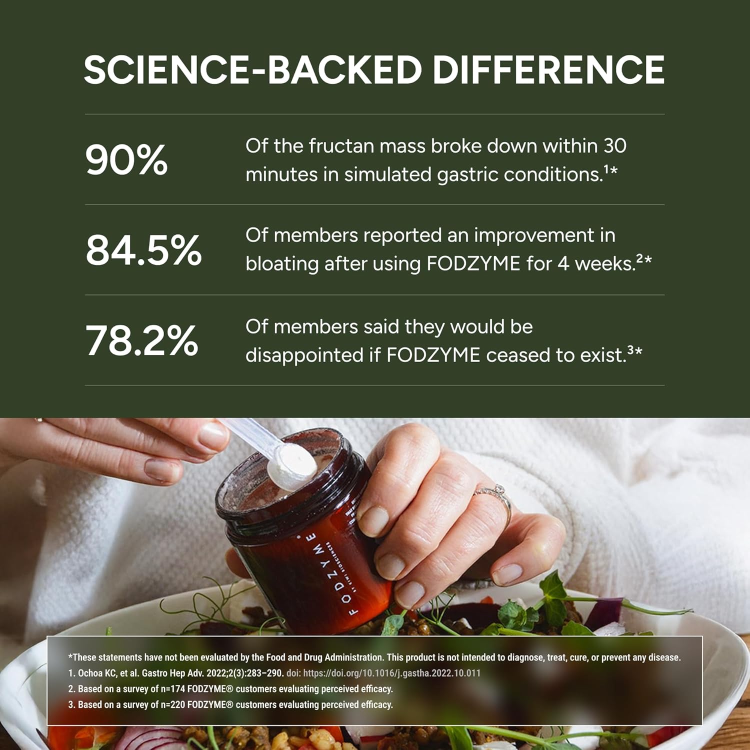 FODZYME® Home Kit Digestive Enzymes for Gut Health, Relief for Bloating, Gas, Constipation, Diarrhea, Abdominal Pain, Low FODMAP, 60 Dose - Image 5