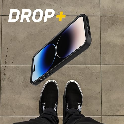 Miniatura 4 de OtterBox Funda para iPhone 14 Pro Max Symmetry Series, color negro, ultra elegante, compatible con carga inalámbrica, bordes elevados que protegen