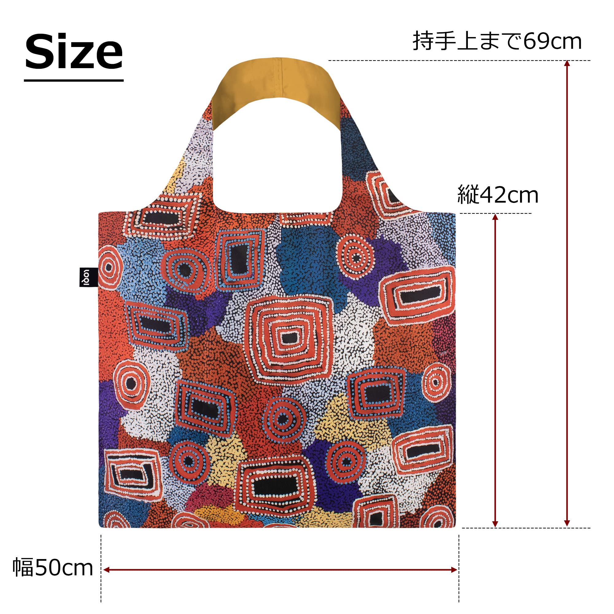 LOQI Ada Nangala Water Dreaming Bag, multicoloured, Contemporary, 16.5 inches (width) - Image 3