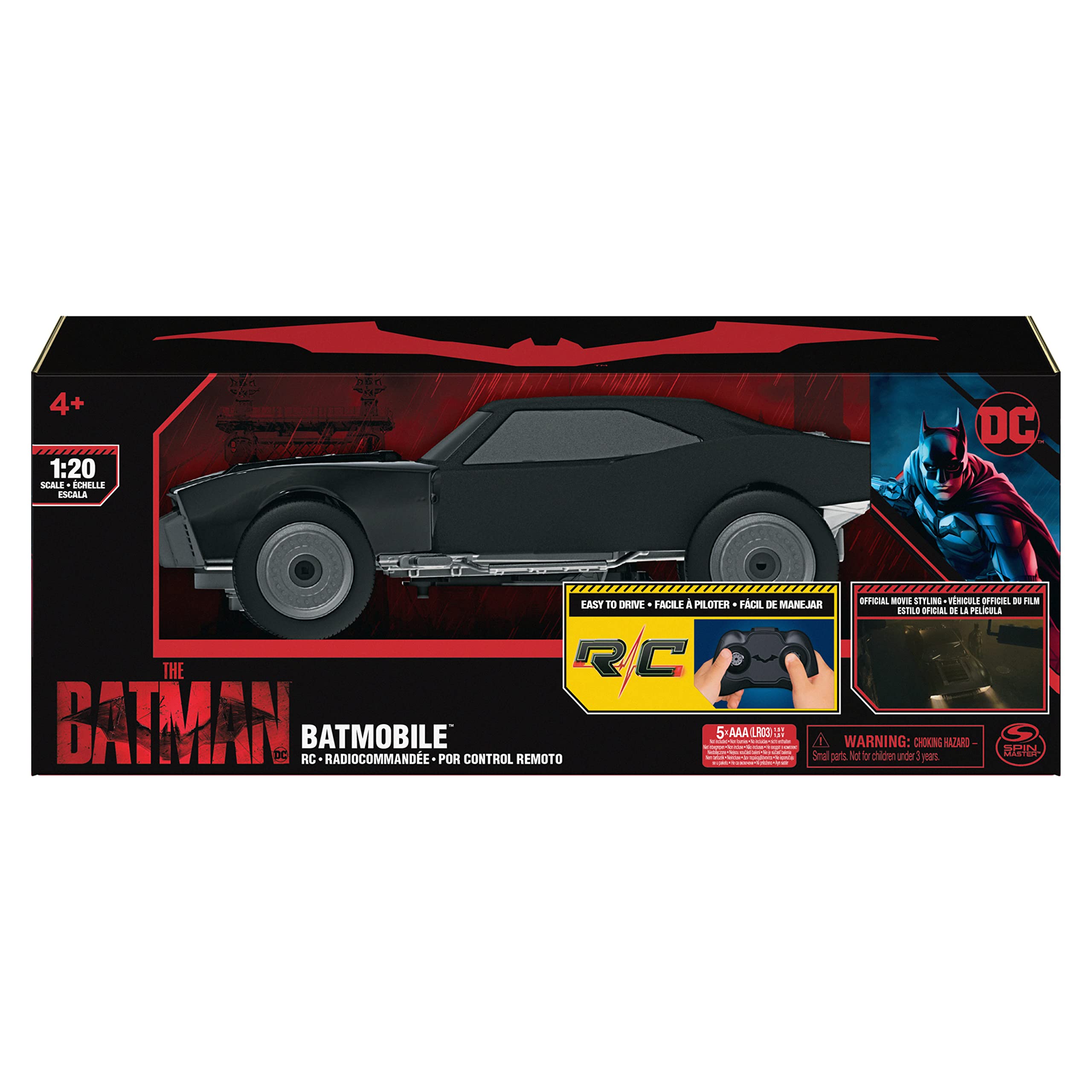 DC Comics, The Batman Batmobile Remote Control Car with Official Batman