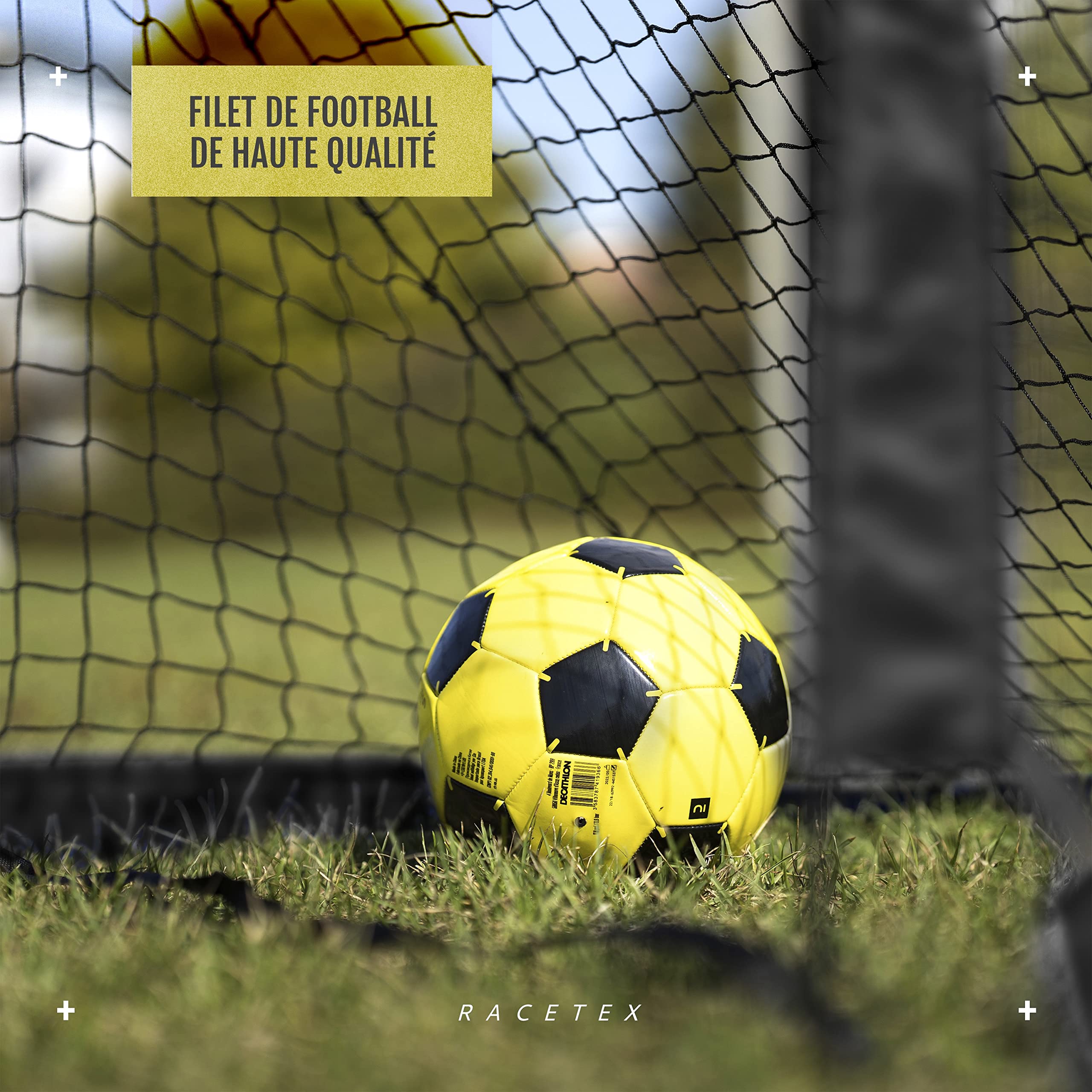 Racetex Set de 2 But de Foot Enfant Exterieur avec Barres renforcées en Fibre de Verre et Sac de Transport