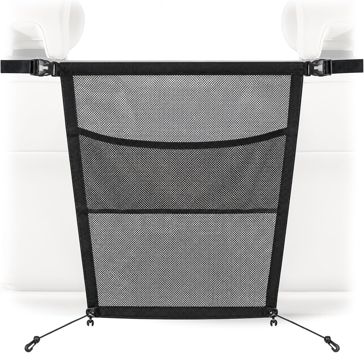 Dog Car Barrier Pet Backseat Net Barrier for Cars SUVs and Trucks Vehicle Dog Barrier Block Pets Safe Driving Protector with Mesh Storage
