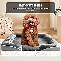 Vista 5 de Spotted Play Cama ortopédica para perros con lados - Sofás para perros pequeños, sofá de espuma de apoyo para mascotas con funda extraíble
