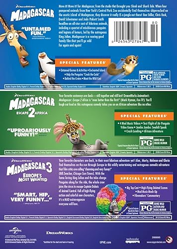 Miniatura 2 de Madagascar  Madagascar Escape 2 Africa  Madagascar 3 Europes Most Wanted DVD