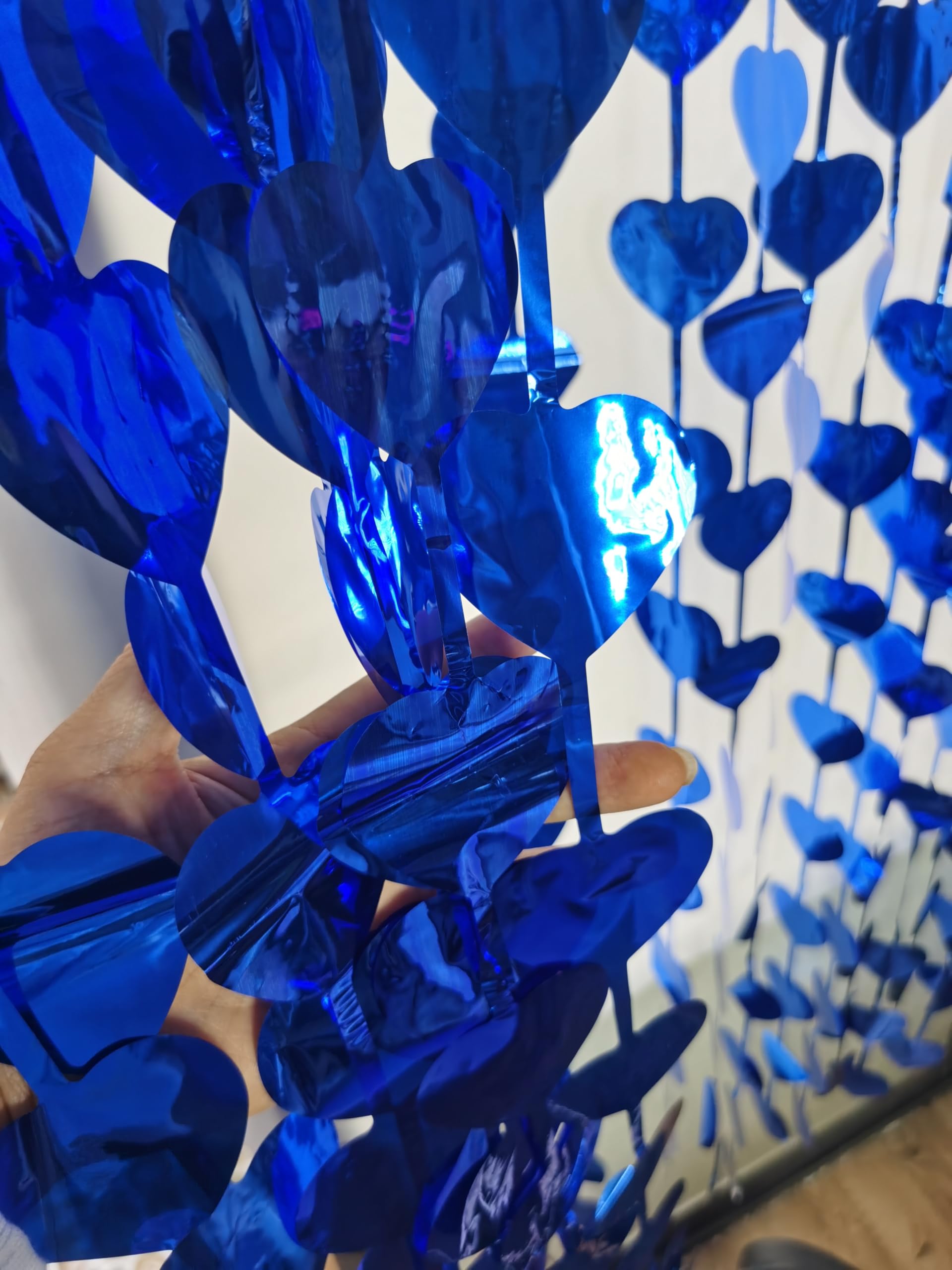 Vicenpal Stern-Türschlangen 2 Stück – Bunt, Je 1x2 M, Hyaloid-Folie, Für Partys, Hochzeit, Fotohintergrund