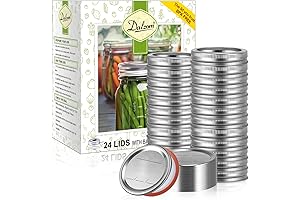 Dalzom Regular Mouth Canning Lids and Rings (48 Pcs)