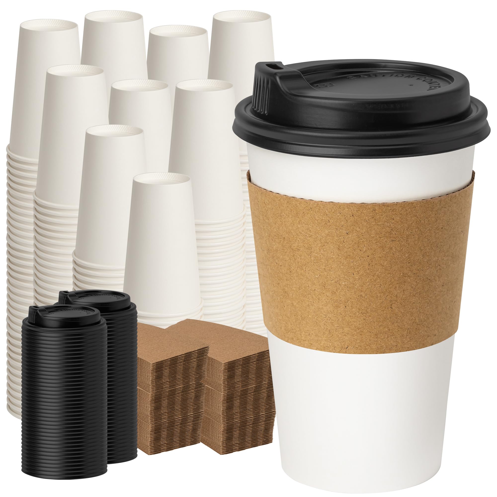YEEHAW 16 oz Disposable Coffee Cups with Lids 100 Pack — Amazon image 7