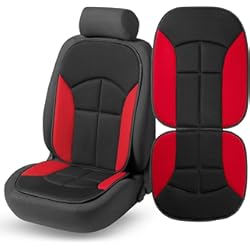 Cubreasientos Cat WALSER Funda de asiento de coche Novara universal y almohadilla protectora en negro rojo Protector de asiento para coches y camiones 13446