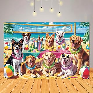 Dogs at Beach Volleyball Vintage Rustic Canvas Wall Art - 12x18in Unframed Poster - Paintings Wall Decor - Ideal Gift For Home & Office Decor for Living Room, Bedroom, Kitchen & Cafe Wall Decor A60 deal from Amazon