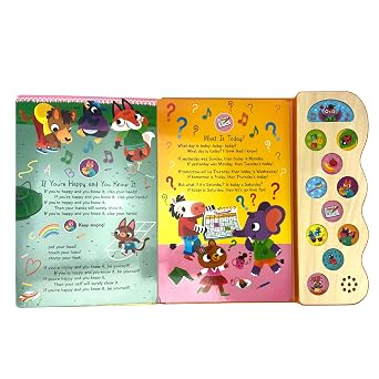 Abc & 123 أغاني تعليمية: كتاب صوتي تفاعلي للأطفال (صوت 11 زر)