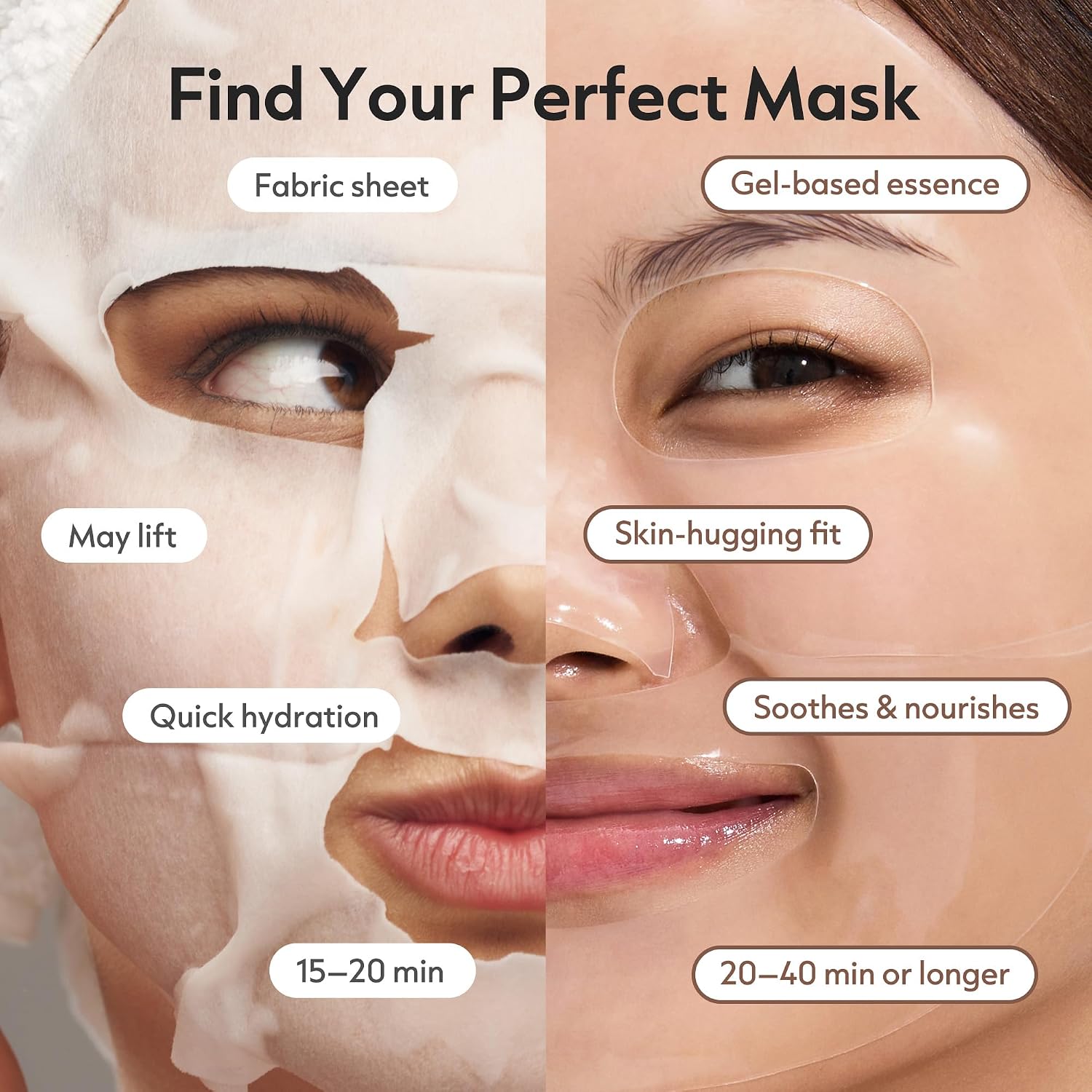 I DEW CARE The Rice Stuff Clarifying Hydrogel Mask Solutions Set - Hydrating & Moisturizing Facial Sheet Mask with Rice Extract & Vita Hyaluronic Acid - Vegan, Korean Skin Care (Pack of 5, 1.05 oz EA)