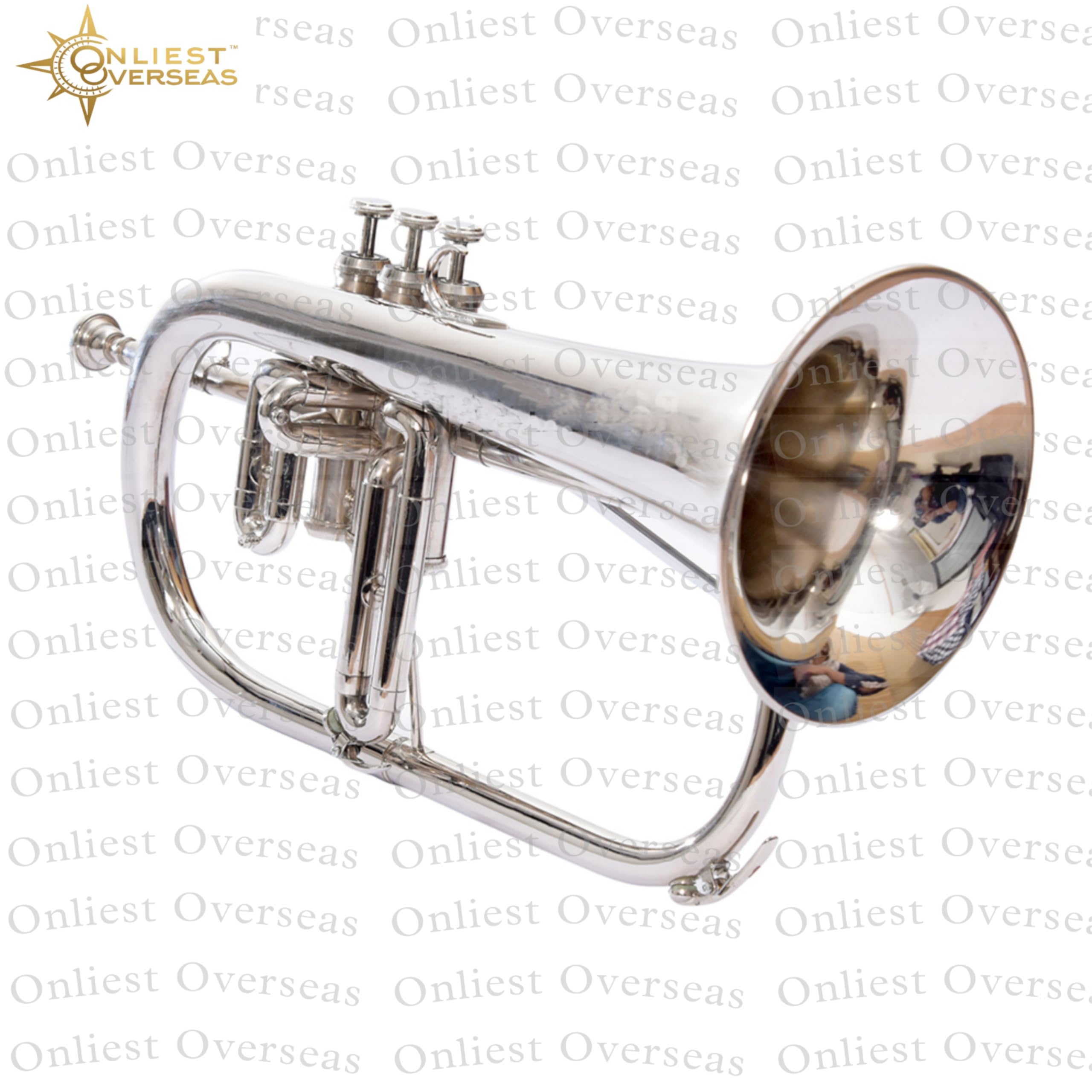 Flugel Horn 3 valvole in ottone strumento con tono caldo, valvole lisce, per musicisti e studenti.