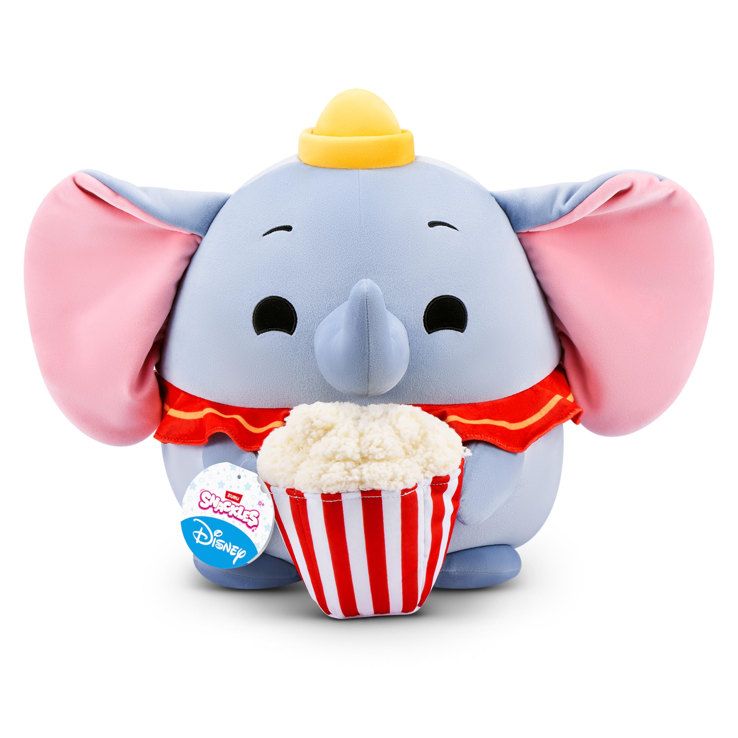 Snackles Disney 14-inch Plush Dumbo&Popcorn (DUMBO) by ZURU, Plush with Snack Accessory