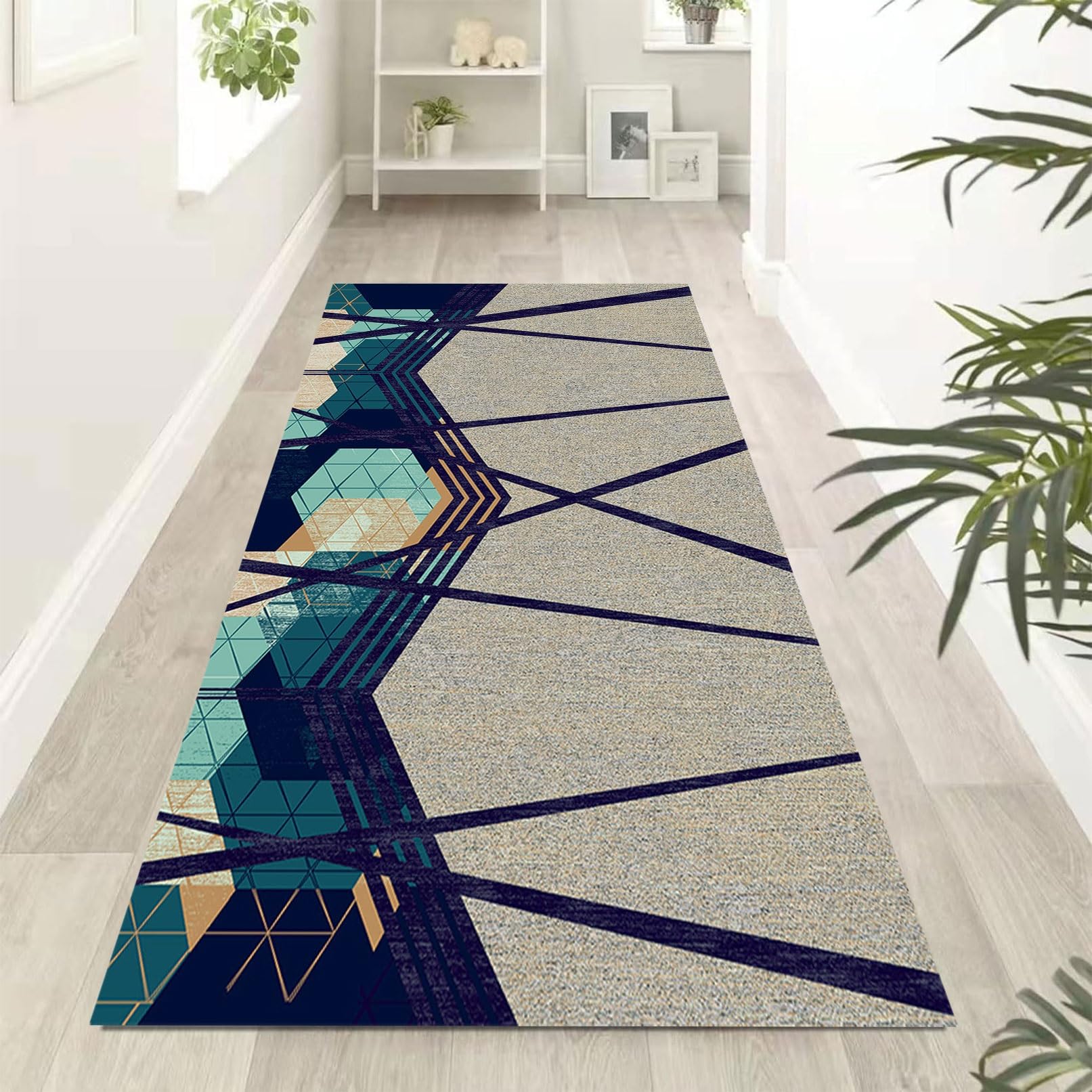 Tapis de couloir long antidérapant 40x300 lavable pour décoration chambre