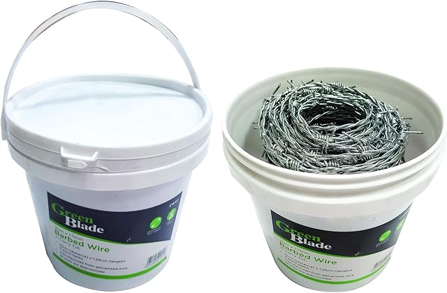 Green Blade BB-CW121 30m x 1.7mm Galvanized Barbed Wire in Carry Tub