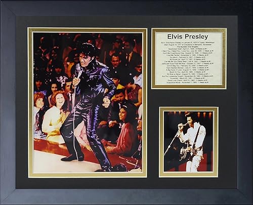 Legends Never Die Elvis Presley In Concert - Collage de fotos enmarcado, 11 x 14 pulgadas, color negro