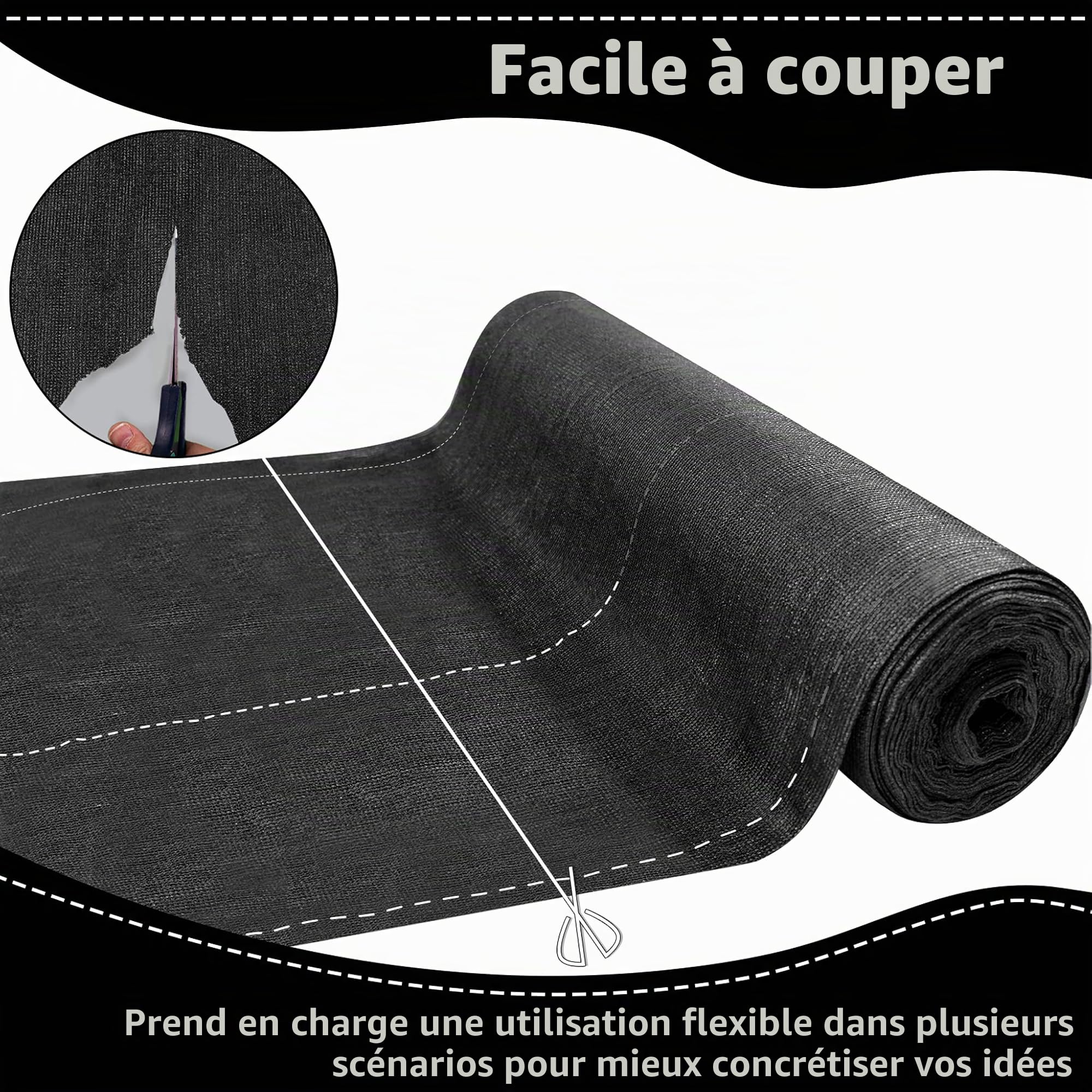 FIVMEN Clôture de clôture, 2 x 10 m, clôture de jardin, brise-vue, clôture, 150 g/m², HDPE, filet d'ombrage pour balcon, brise-vue, résistant aux intempéries, anthracite
