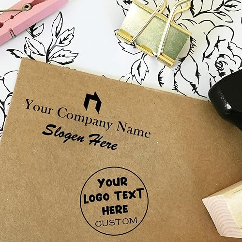 Miniatura 6 de Sello personalizado con logotipo autoentintado con diseño propio, múltiples opciones de tamaño disponibles para oficina, profesor, dirección,