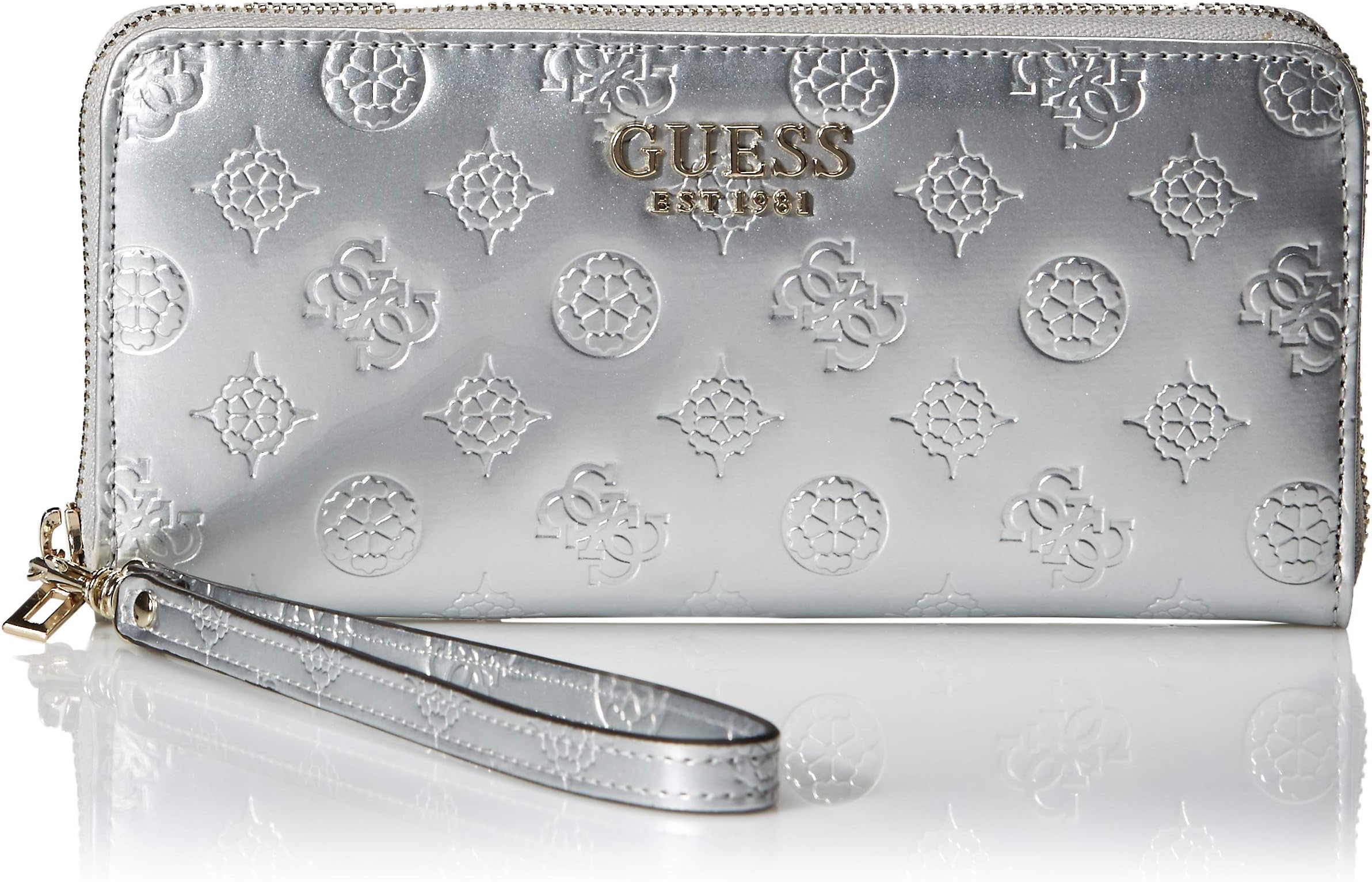 GUESS Peony Shine Large Zip Around Wallet