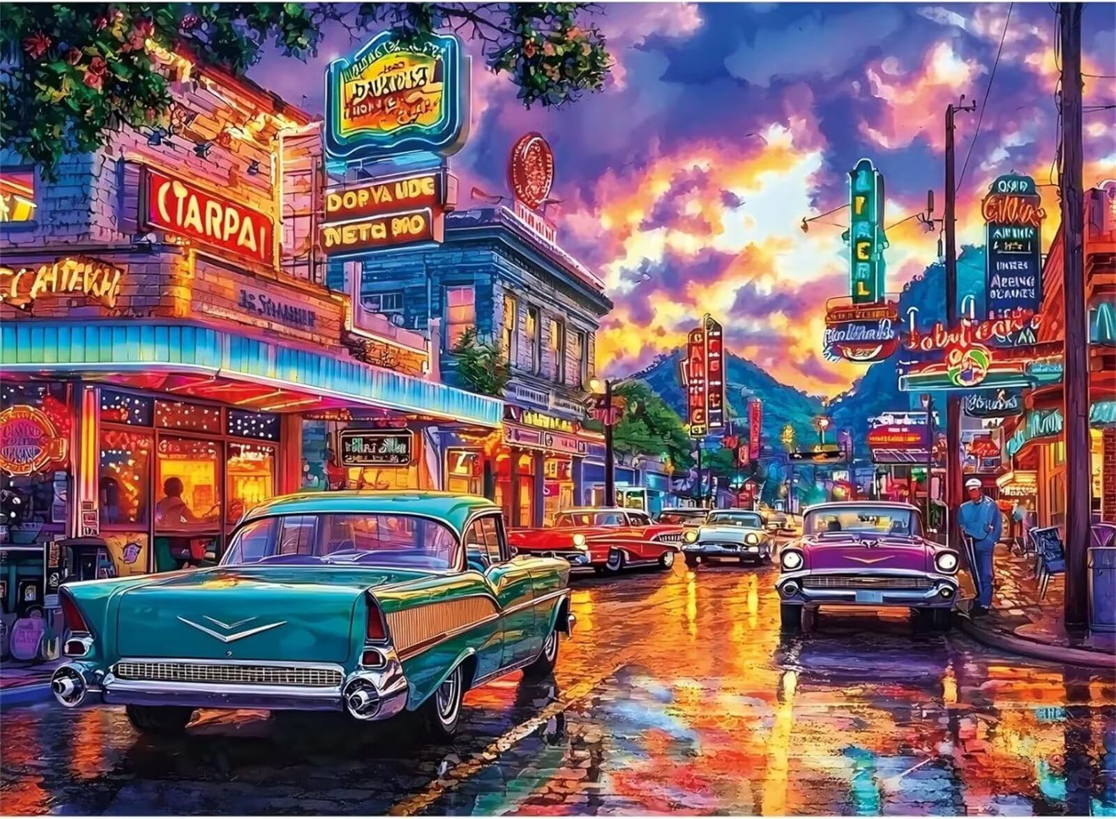 Puzzle Adulte 1500 Pièces Scènes Rue 87 x 57 cm Puzzles pour Adultes Jeu éducatif Puzzle Impossible Puzzles 1500 Pièces Adultes