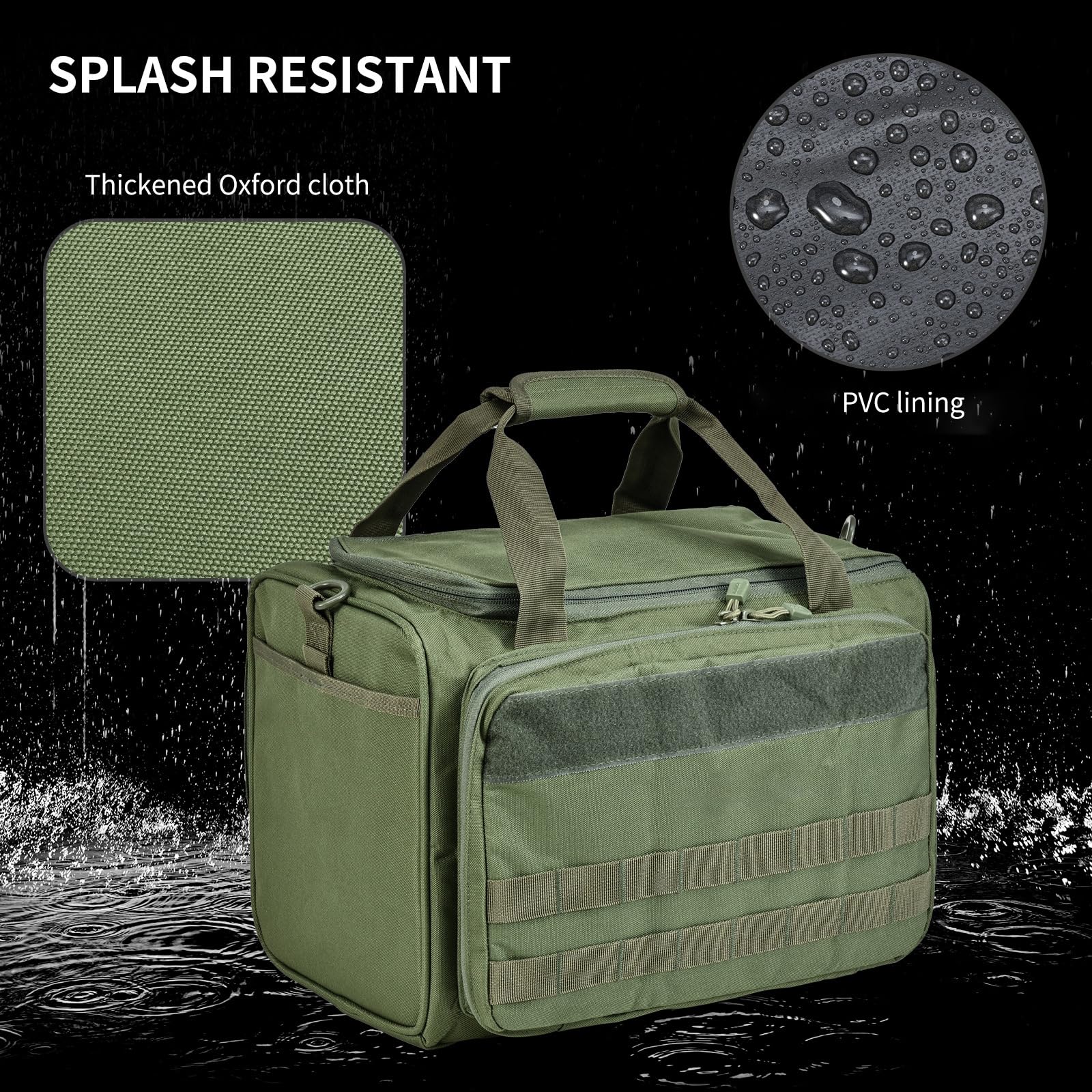 Borsa portaoggetti per Attrezzatura da Pesca Resistente all ' Acqua Borsa a Tracolla Singola da Caccia all ' Aperto Attrezzatura da Pesca a Tracolla capacità