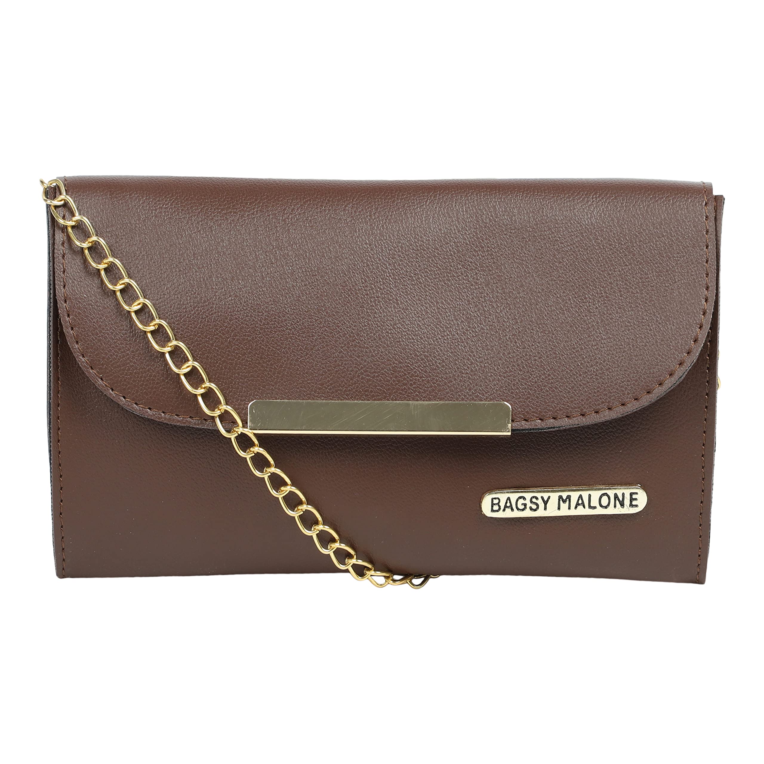 Bagsy Malone Stylish Sling Bag - Roasted Brown | Clutch cum Sling Bag | Handcrafted Vegan Leather Bag (B09YP3W7NQ) Amazon Price History, Amazon Price Tracker