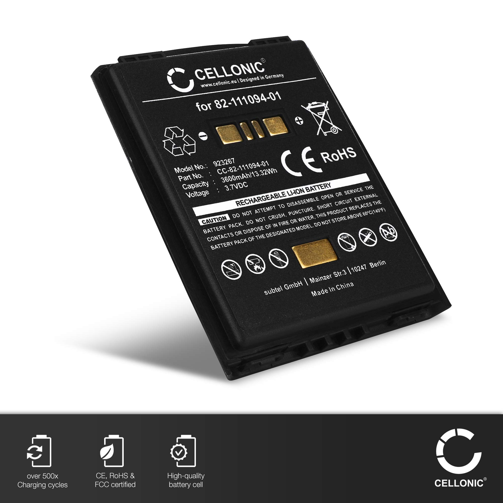 CELLONIC® 3.6V - 3.7V Ersatzakku für Motorola Symbol/Zebra MC65 