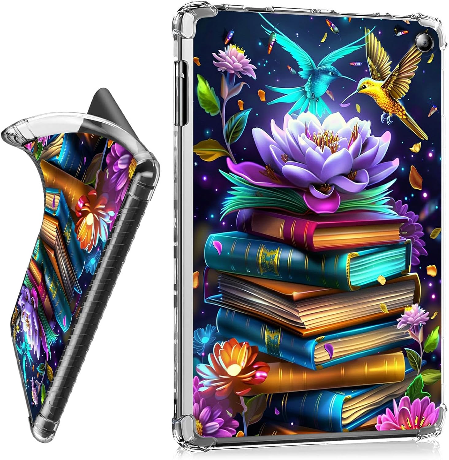 RWUTYTIUL for All-New Amazon Kindle Fire HD 10 Tablet (13th Generation, 2023 Release) 10.1″ Clear Case, Transparent Shockproof Protective Shell Lightweight TPU Case for Fire HD 10 2023, Book Lotus RWUTYTIUL for All-New Amazon Kindle Fire HD 10 Tablet (13th Generation, 2023 Release) 10.1″ Clear Case, Transparent Shockproof Protective Shell Lightweight TPU Case for Fire HD 10 2023, Book Lotus