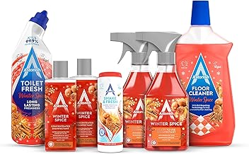 FabFinds Christmas Cleaning Bundle Winter Spice Cleaning Bundle Vegan Cruelty-Free – 7 Piece Set Disinfectant Carpet Freshener Floor & Toilet Cleaner