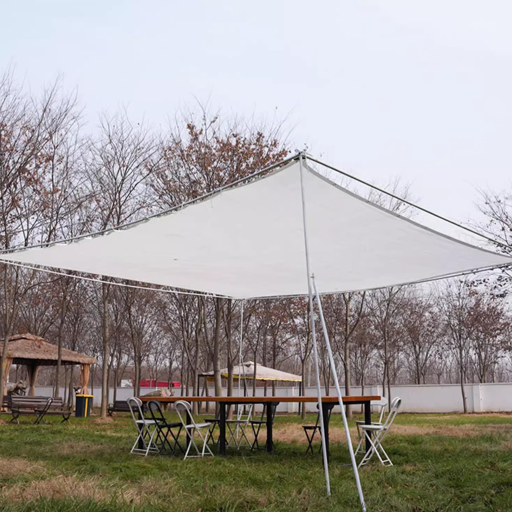 Roja 5x6m con Ojales Vela Reculada para Exteriores Cubierta de Parasol Ideal para Patio Jardín Balcón y Terraza