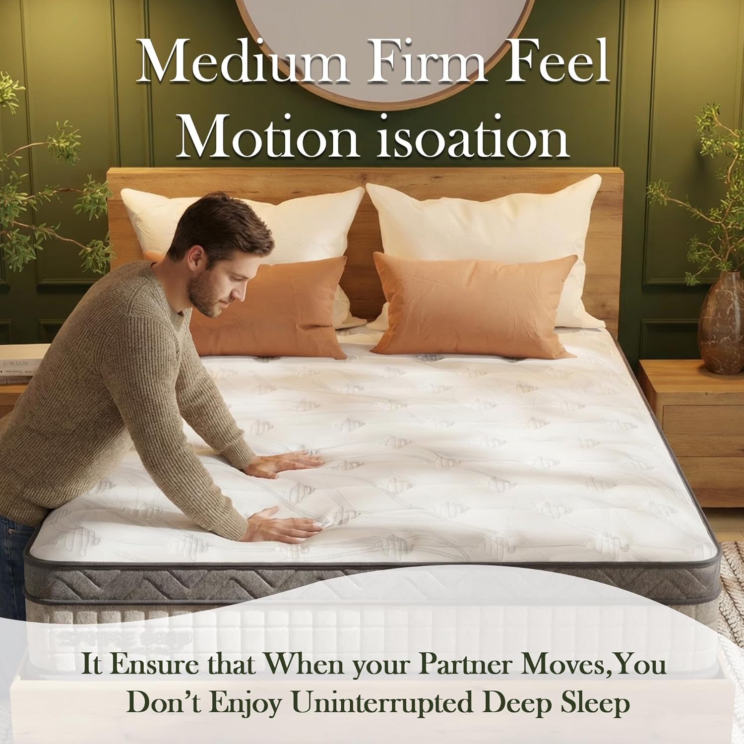 Sayre 12 Inch Twin Mattress in a Box – Medium Firm Hybrid with Cooling Gel Memory Foam & Pocket Springs, Motion Isolation, Pressure Relief, CertiPUR-US Certified, No Fiberglass