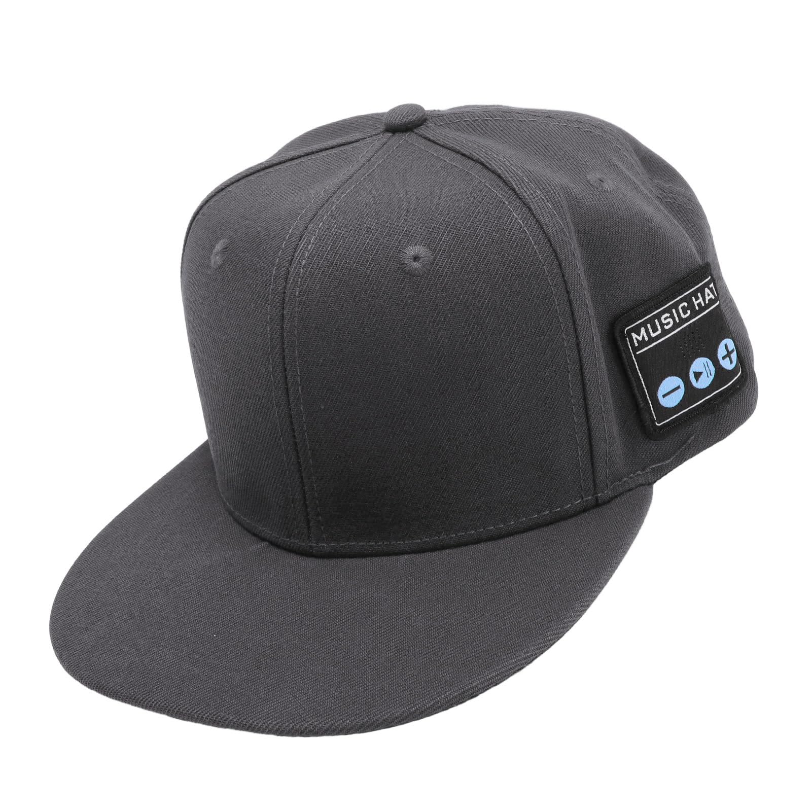 Gorra de música bluetooth Yunseity ajustable gris oscuro con altavoces para running 8