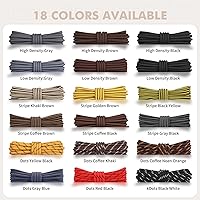 Vista 6 de Stepace Cordones redondos 2 pares Cordones resistentes para botas de senderismo y trabajo