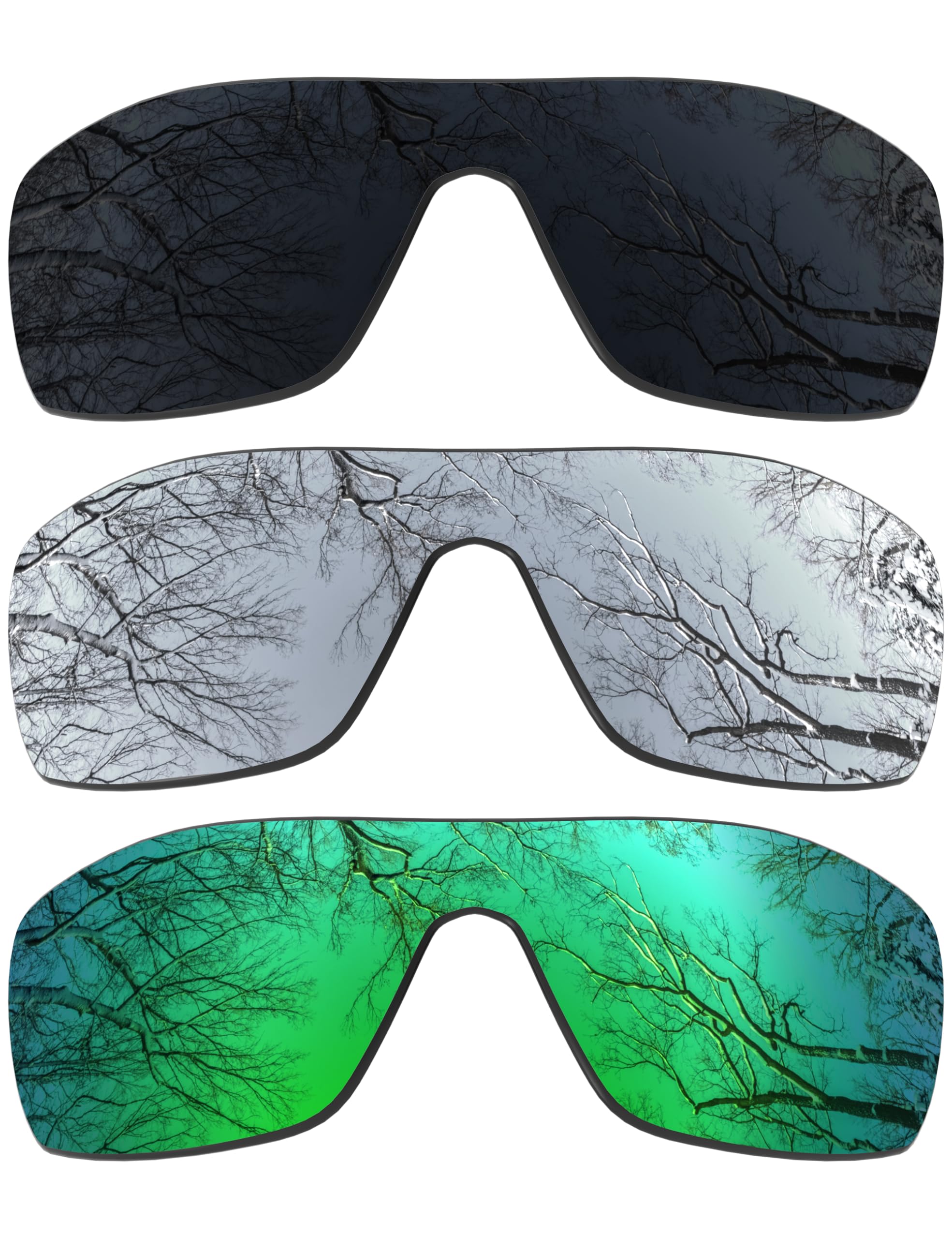ToughAsNails 3 Pair Polarized Replacement Lenses for Oakley Oil Rig Pack-BSE4