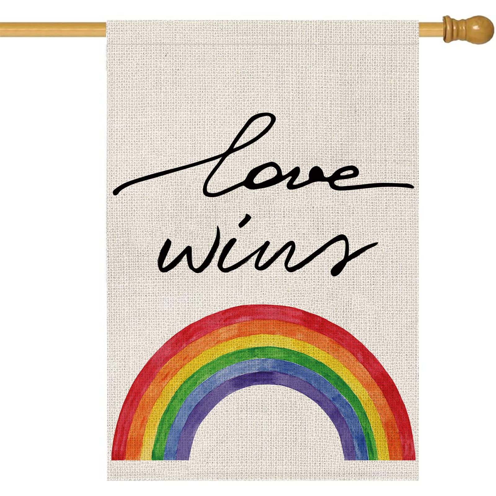 Snapklik.com : Love Wins Rainbow Garden Flag Vertical Double Sided ...