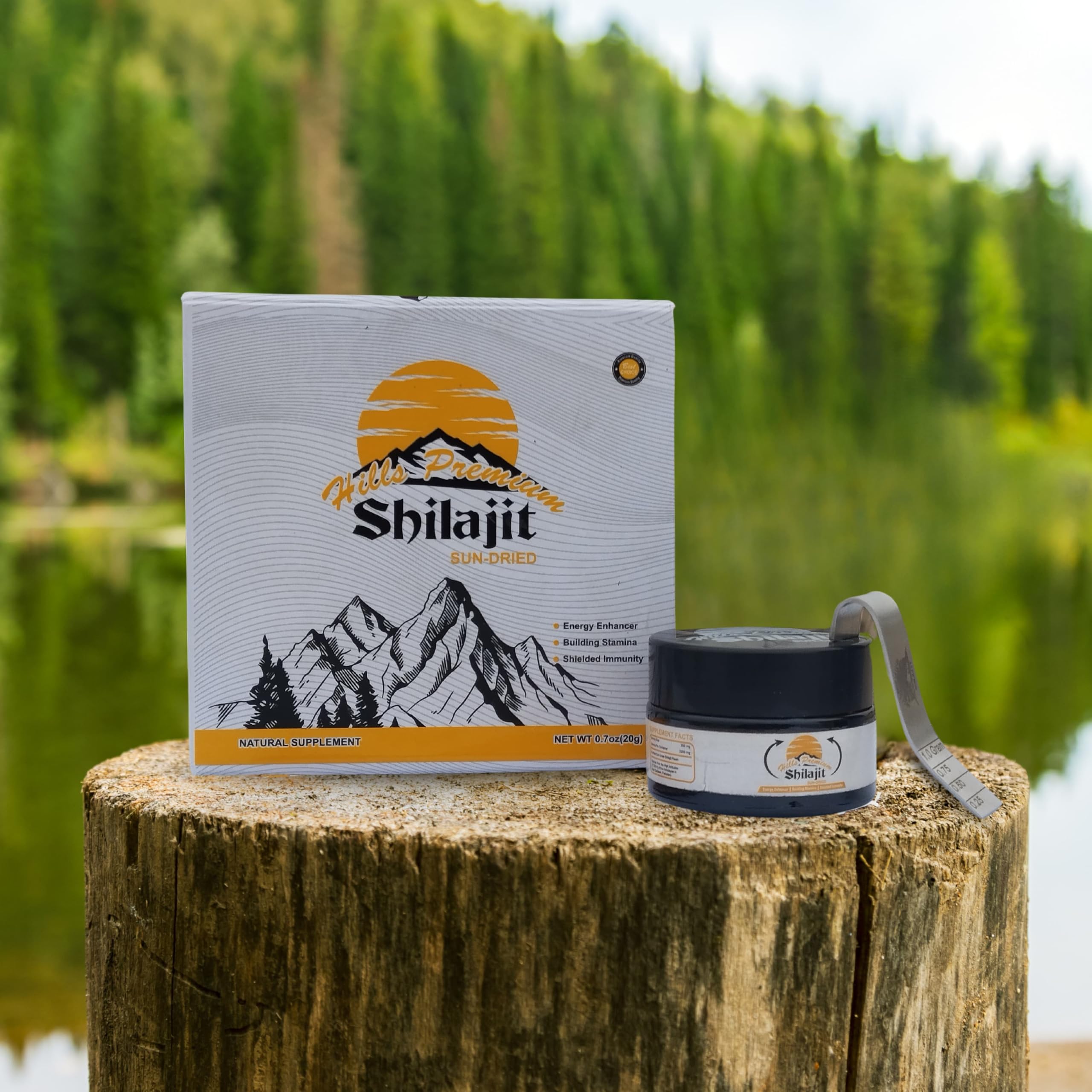 Hills Premium Shilajit | Pure Himalayan Shilajit, 20g Grade A, Performance Booster for Endurance and Stamina, Salajeet Suport for Men and Women | Lab Tested
