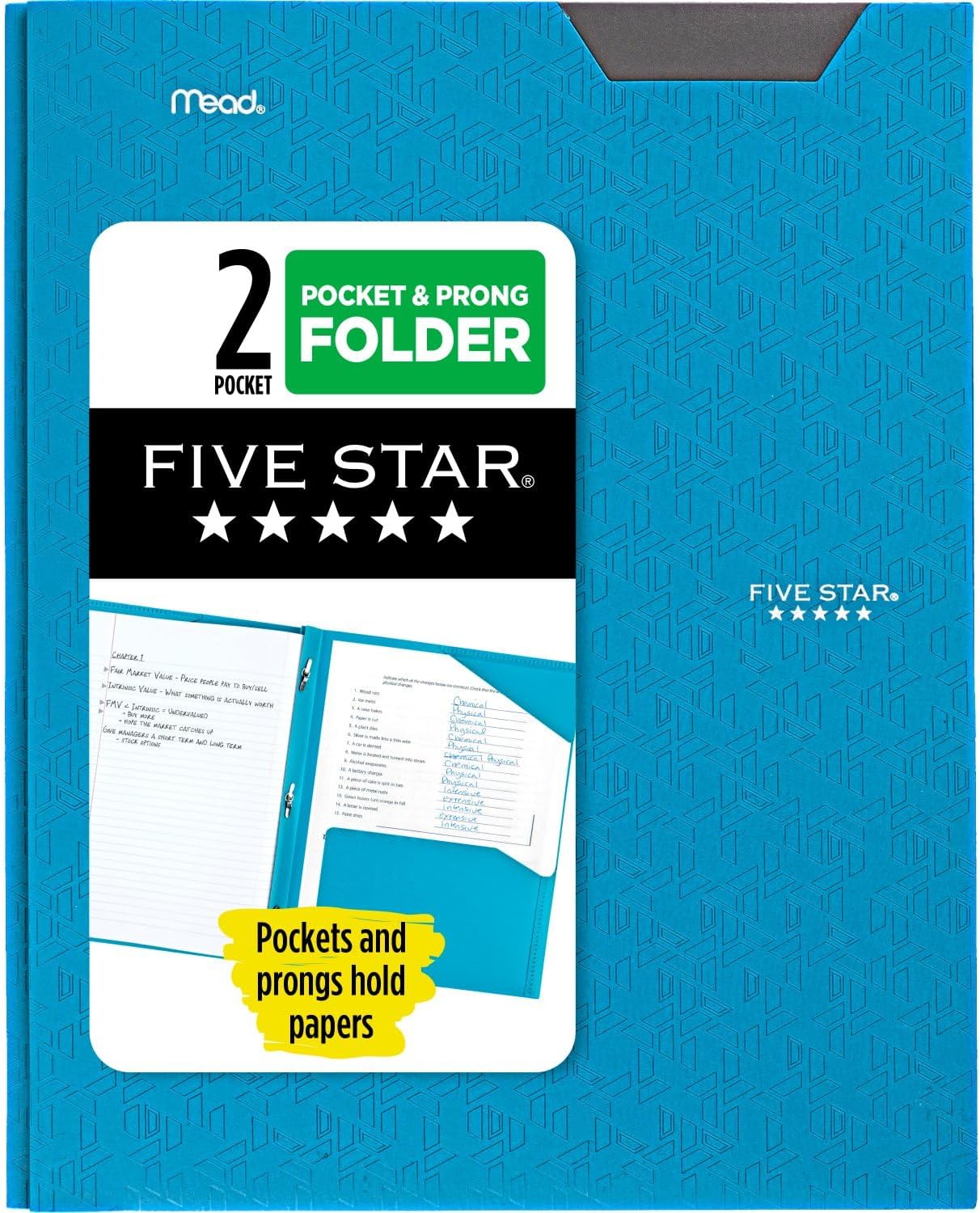 Mead Five Star Durable Poly Plastic Customizable Folder