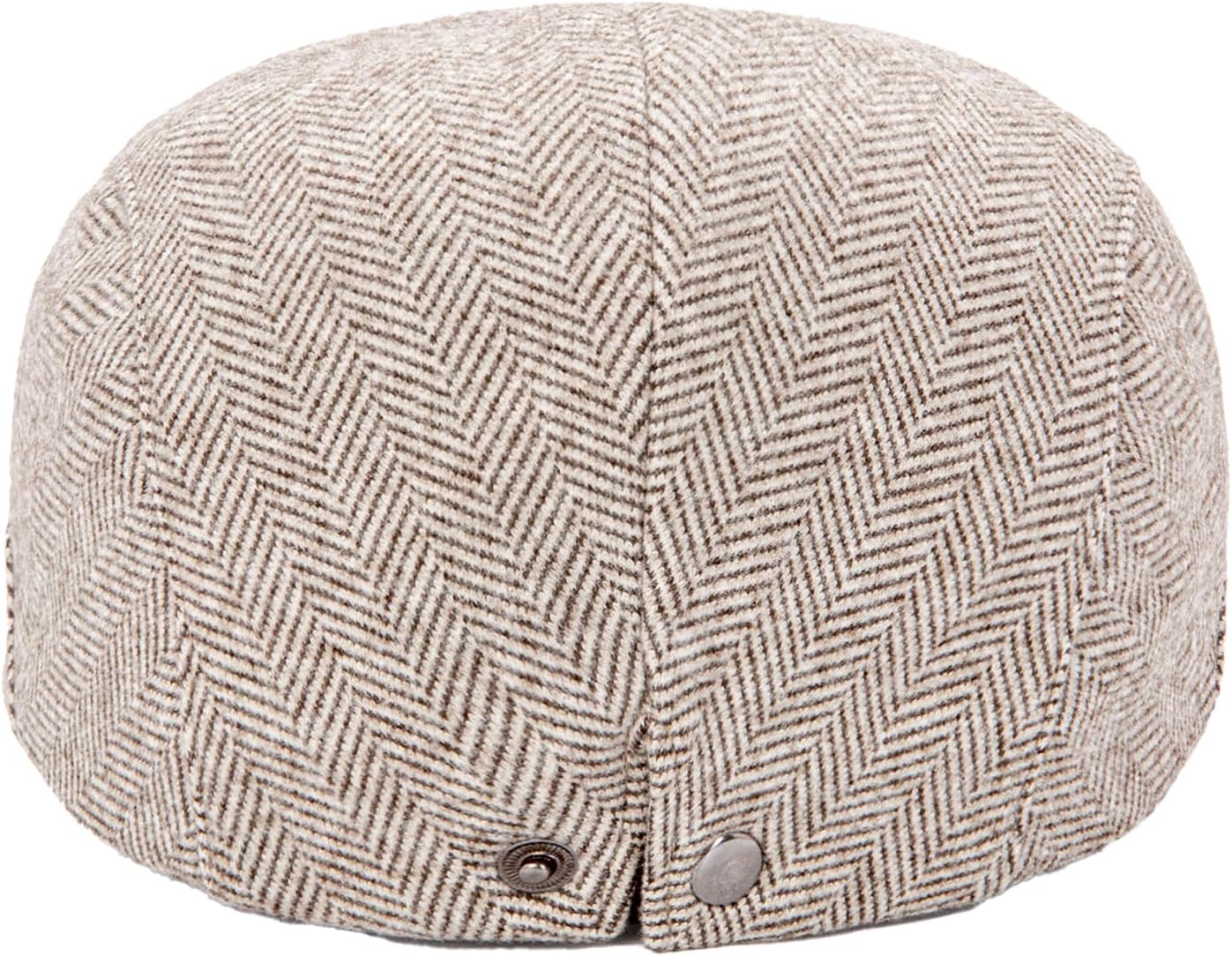 Newsboy Hats for Men Classic Herringbone Tweed Wool Blend Ivy Cap Flat Caps Gatsby-Style Cabbie Hat - Image 7