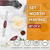 Vista 7 de Spring Chef Cuchara de helado y cucharas medidoras magnéticas - Rojo