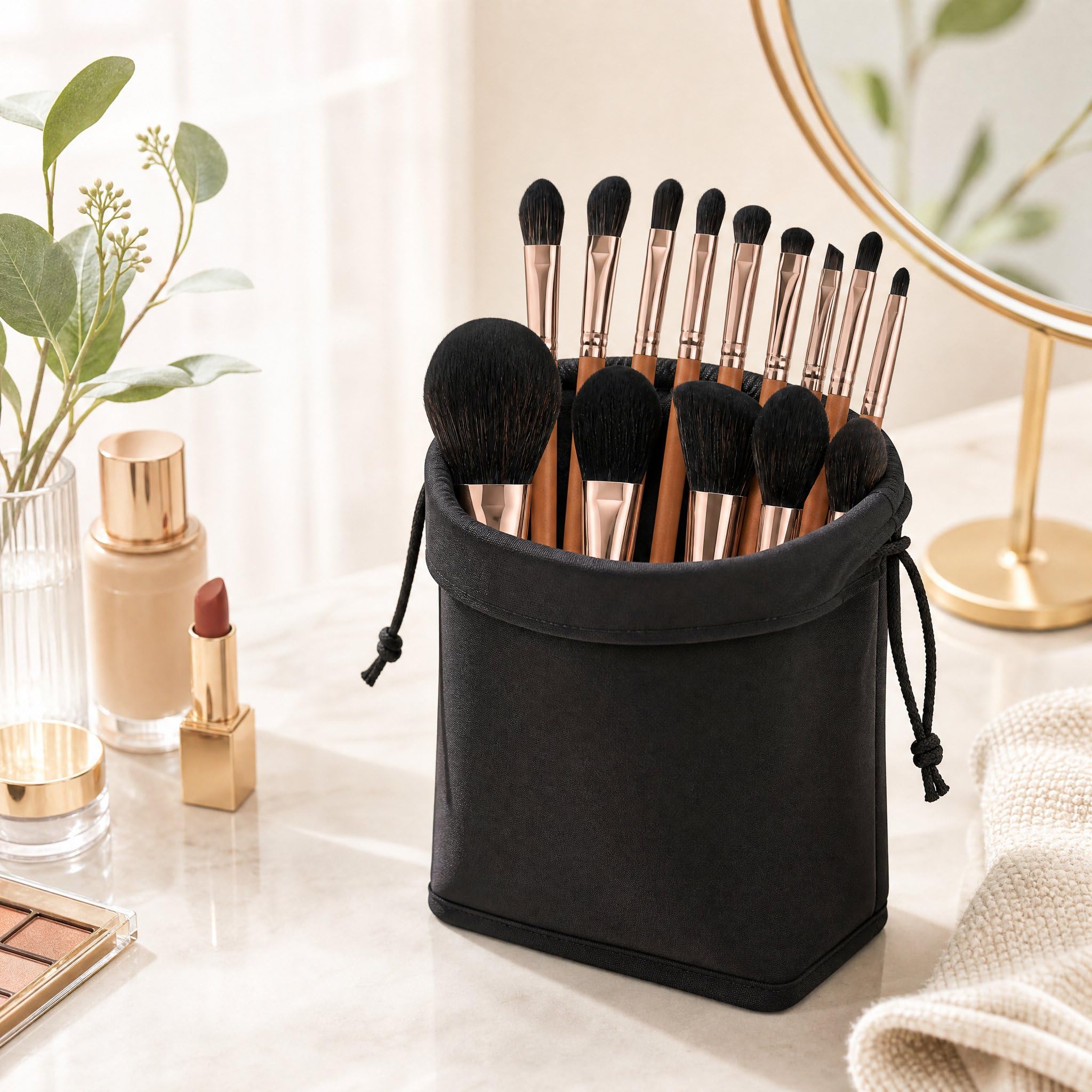 Set 17 Brochas Maquillaje Diario, Pelo sintético suave, Brochas cosméticas, Rutina belleza diaria, Para estudiantes, style to 1