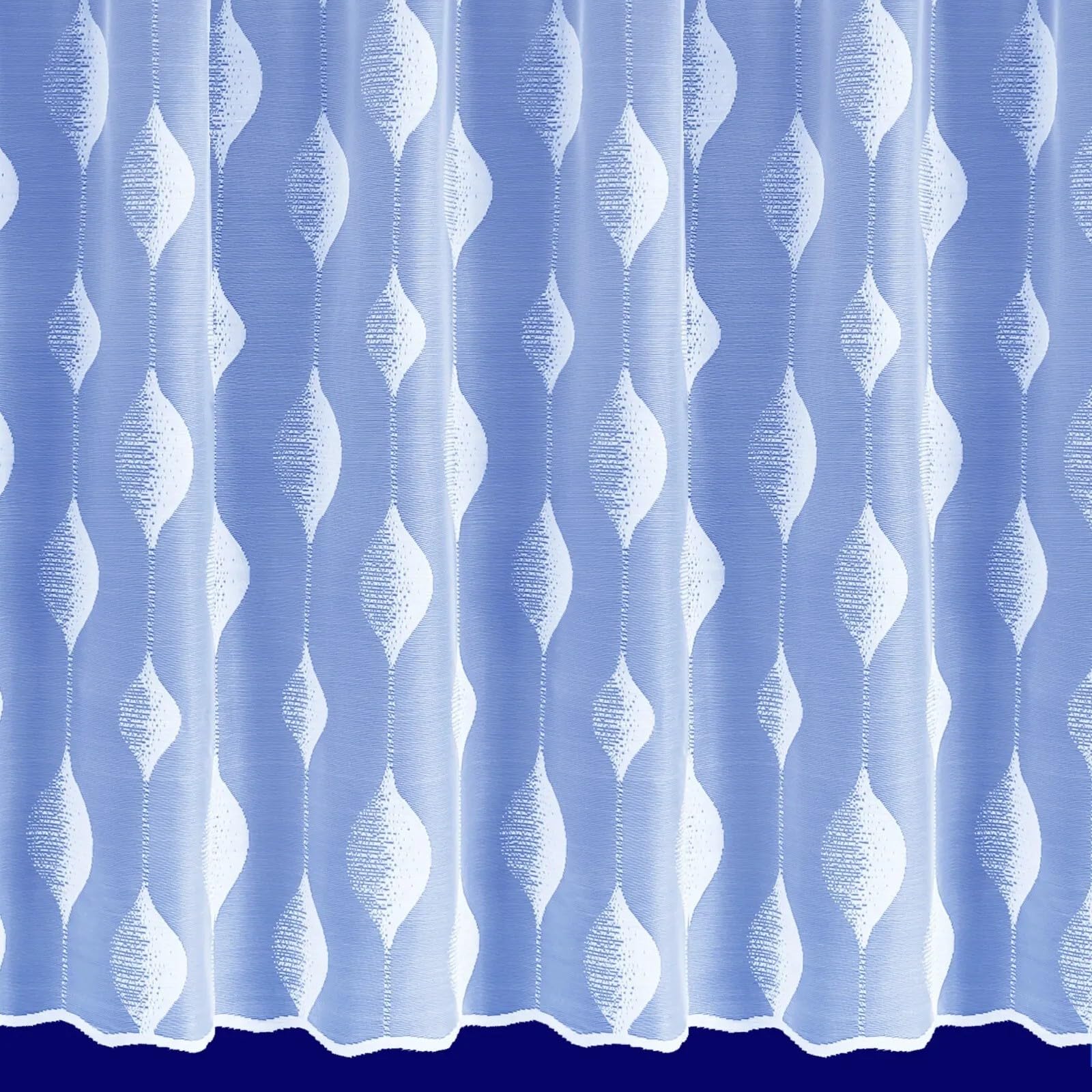 Netcurtainsuk White Angelique Modern All Over Pattern Net Curtains In - Sold By The Metre (Drop 107Cm (42"))