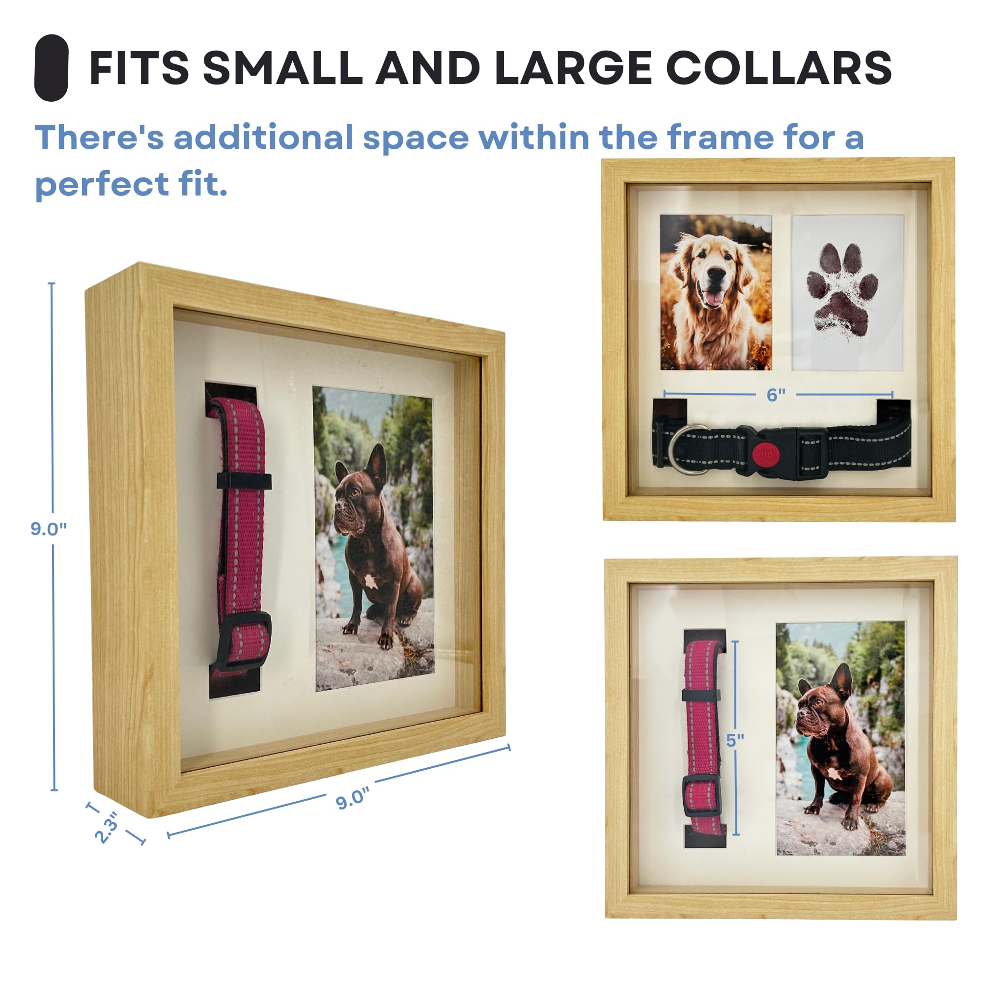OtterPets Kit de huellas para perros de 9 x 9 pulgadas, 4 pantallas personalizables (natural)