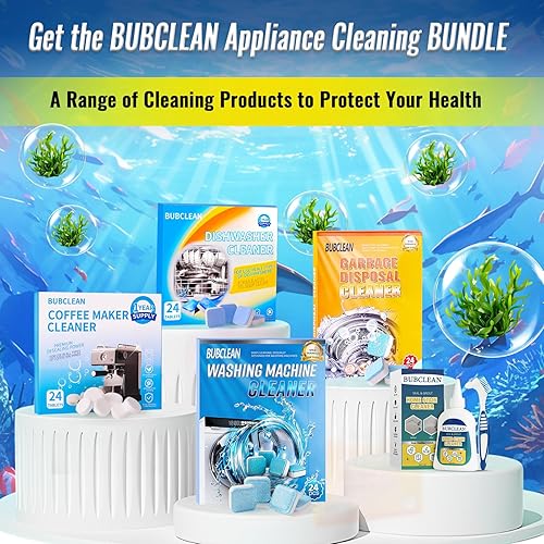 Miniatura 6 de Descalcificador limpiador de lavadora, paquete de 24 tabletas de limpieza profunda para cargador frontal, carga superior y lavadora HE, eliminación