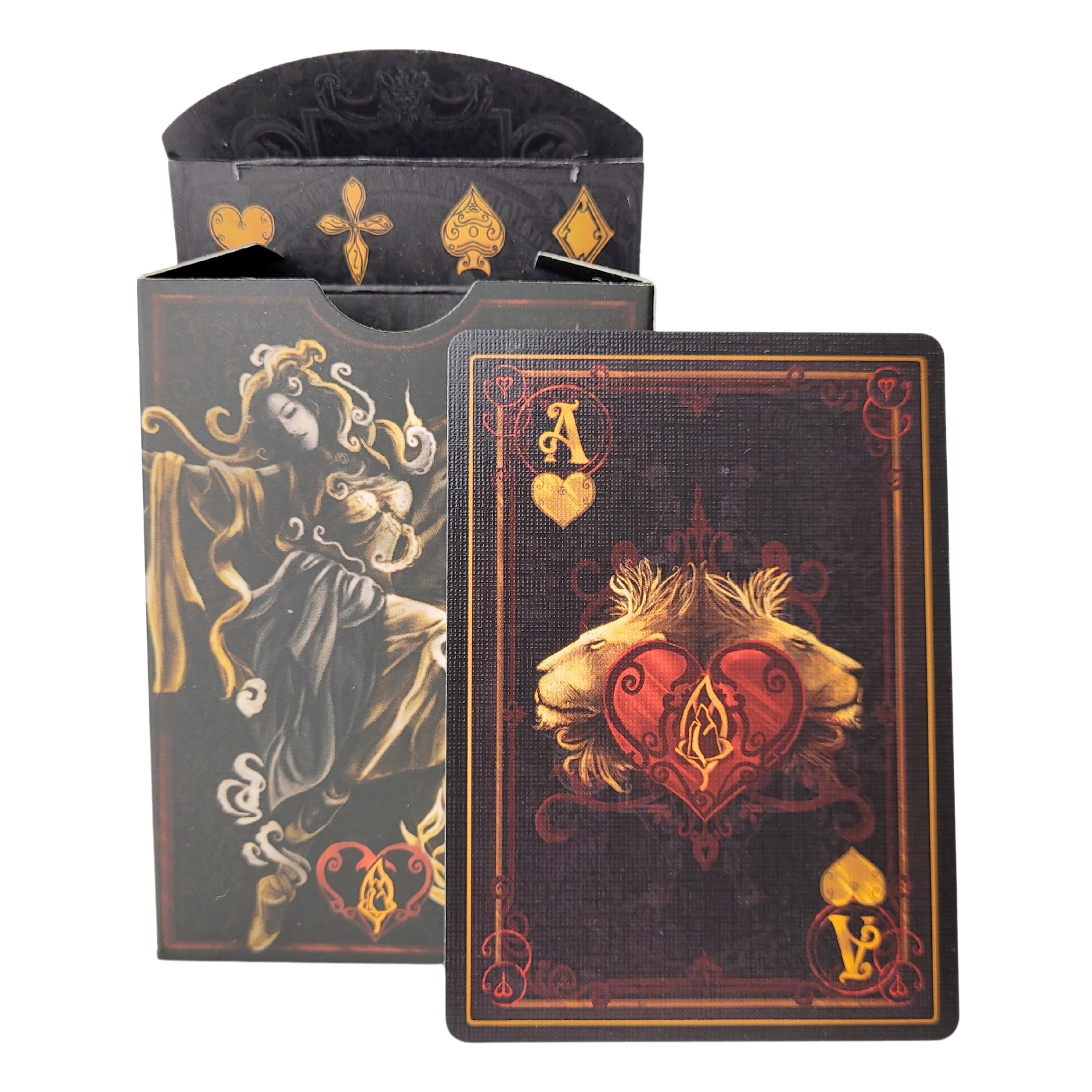 CC Chris Cards Chris Cards Elements Playing Cards - Symbolises the 4 Elements Cardistry, Magic Cards, Card Deck Magic Tricks - Playing Cards - Poker Cards (Gold - Sapphire)
