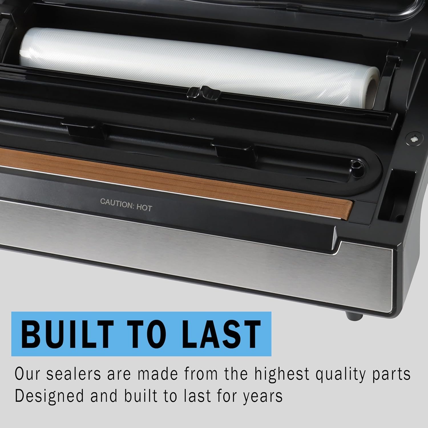 Avid Armor Vacuum Sealer Machine AVS2400, Professional Food Sealer with Roll Storage & Built-In Cutter, Compact Vacuum Sealer for Food Preservation