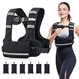 ZELUS Weighted Vest for Women Men, 4-10lb/11-20lb/20-32lb Curve-Fit Ergonomic Design Adjustable Workout Vest with 6 Iron Sand Bags, SGS-Certified Rucking Vest for Strength Training & Cardio Workouts