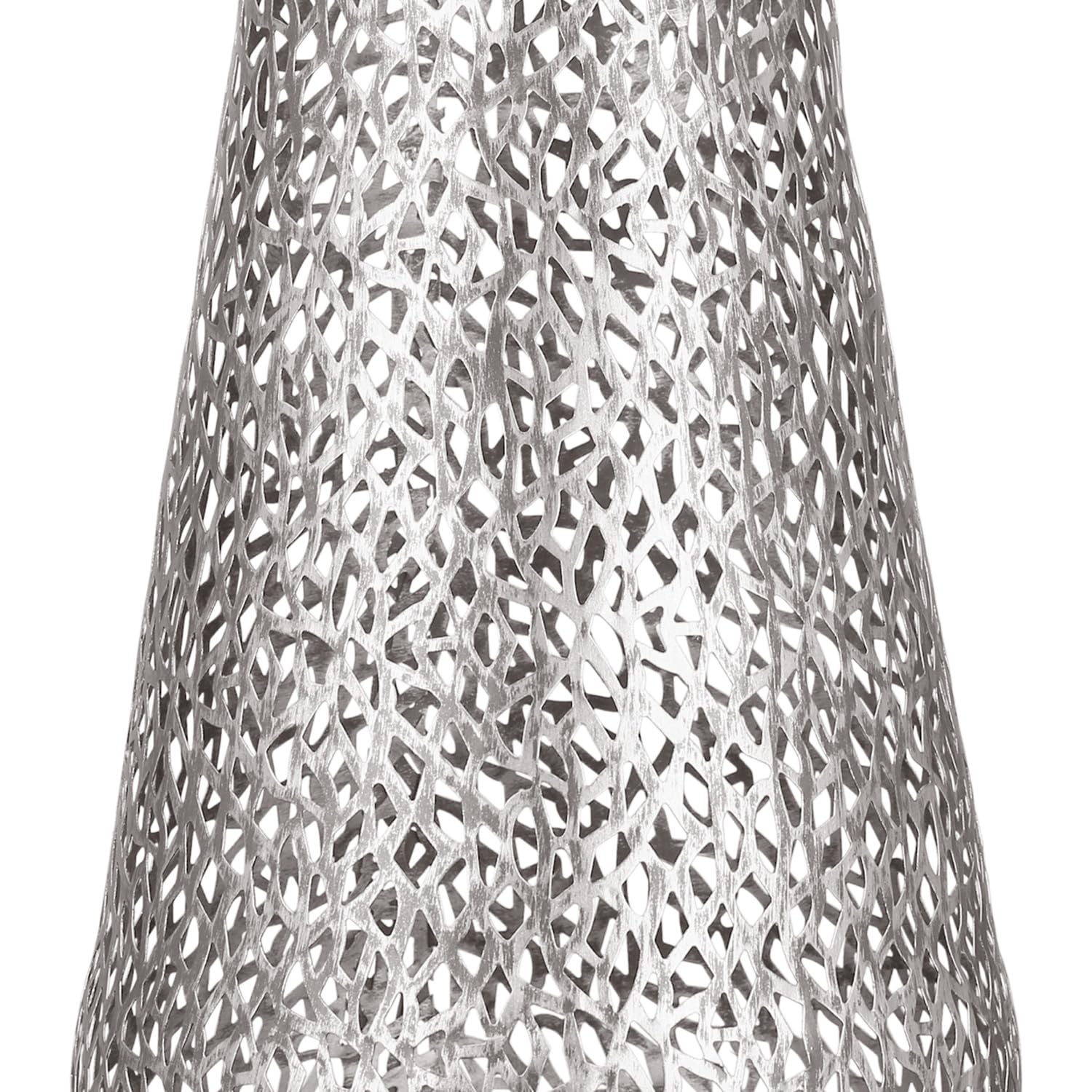 Casablanca - Boden-Windlicht - Purley - Metall - antik-Silber - Tischdeko - Höhe 46 - Ø 25 cm
