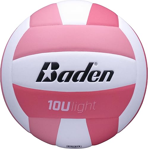 Baden Luz de 10U Tamaño oficial, 2 oz más ligero nivel de entrada juvenil voleibol interior Compuesto de PU, respaldo de espuma extra, reduce la