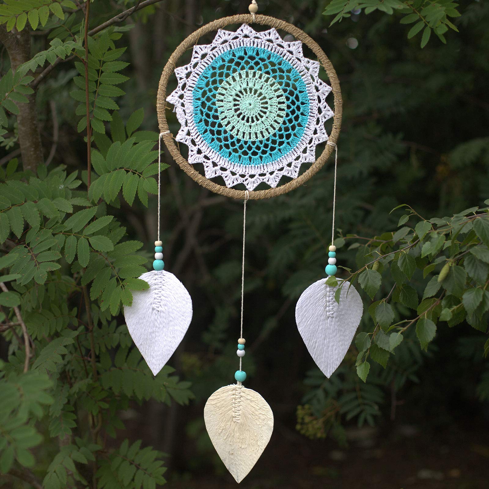 Ancient WisdomDream Catcher - Large Turquoise Elemental Spirits